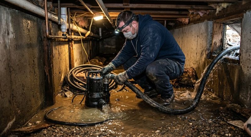 Crawlspace Water Cleanup in Gilbert, AZ